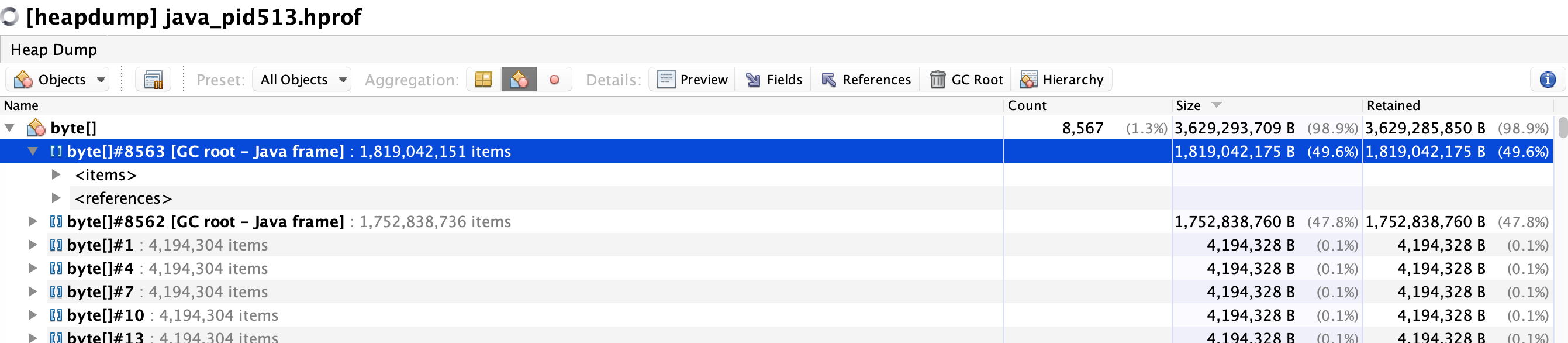 heapdump-Objects
